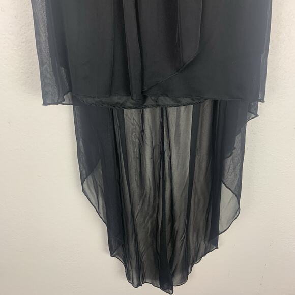 Windsor Dress Womens Medium Rhinestone Empire Waist Y2K High Low Flowy Party M - Picture 3 of 11